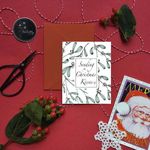 Sending Christmas Kisses Card