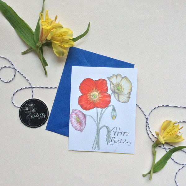 Icelandic Poppy Birthday Card