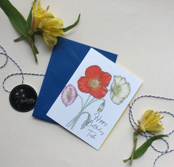 Icelandic Poppy Birthday Card