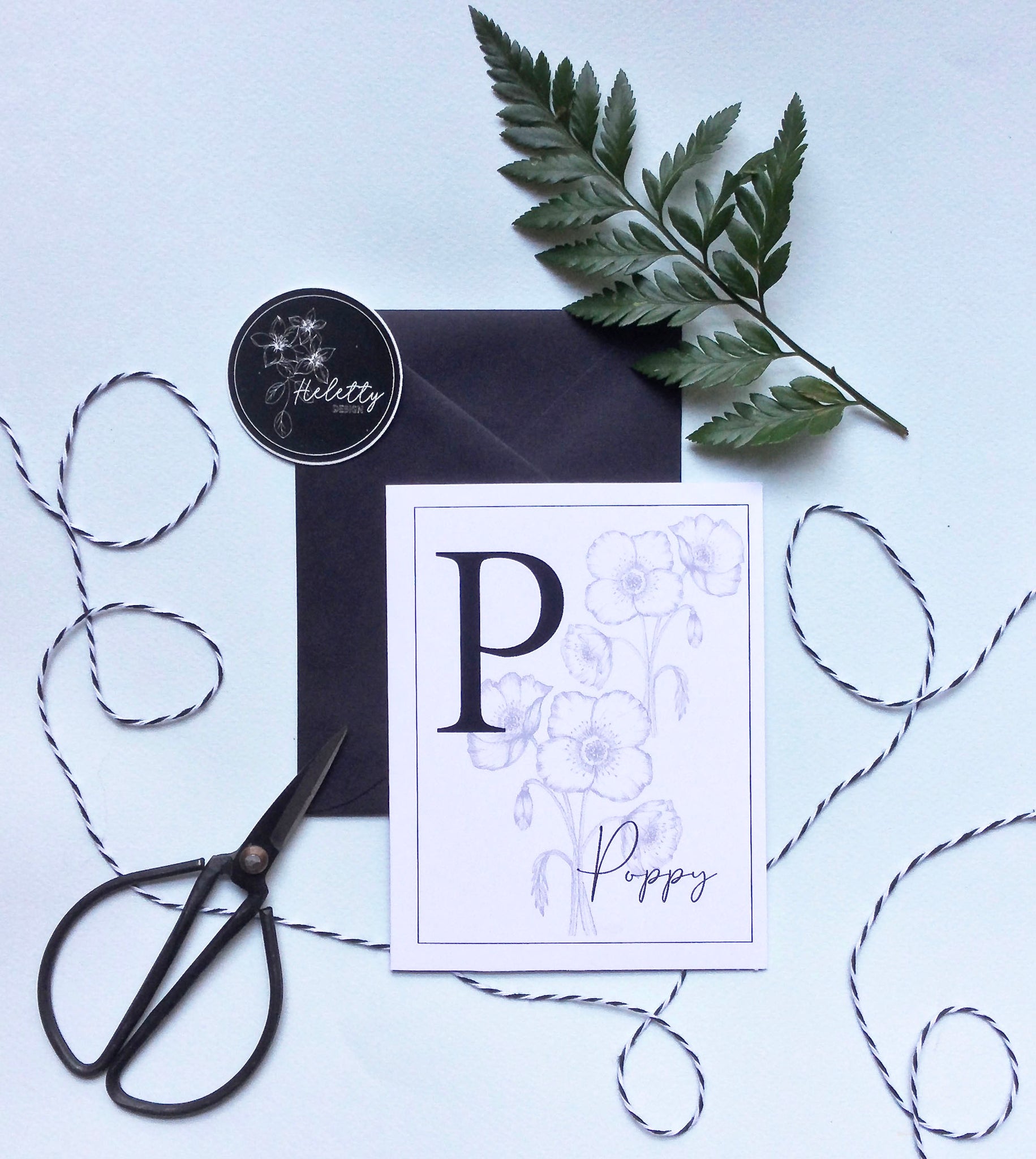 P for Poppy Card