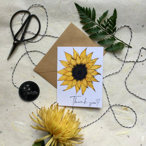 Sunflower Thank you card