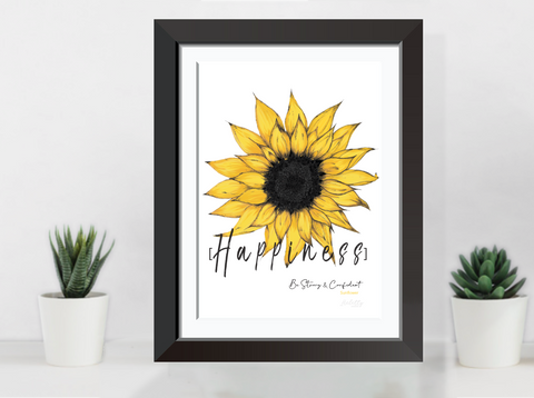 "Happiness " Sunflower  Print