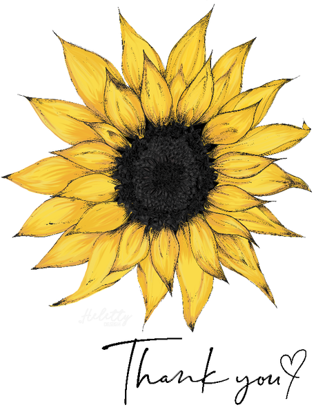 Sunflower Thank you card