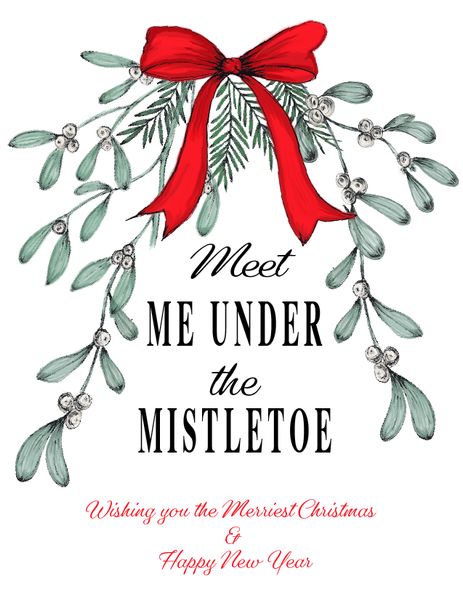 Meet me Under The Mistletoe Card