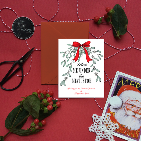 Meet me Under The Mistletoe Card