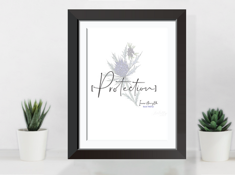 Blue Thistle  Protection Print