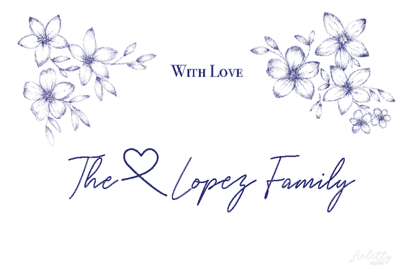 Personalized family with love notecard set