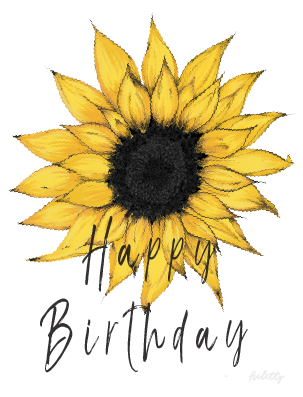 Sunflower Happy Birthday card