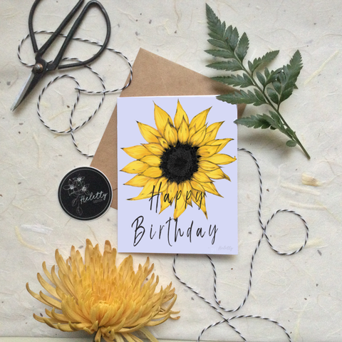 Sunflower Happy Birthday card