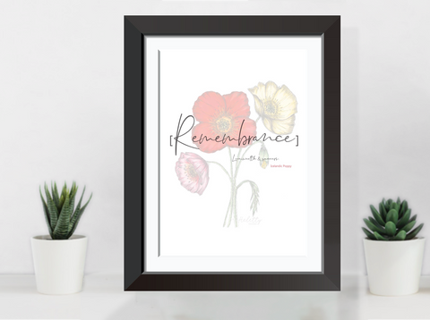 "Remembrance" Icelandic Poppy Print