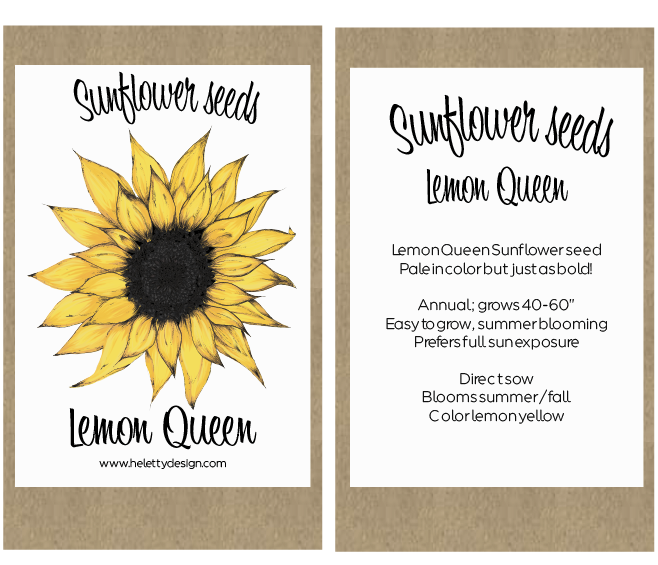 Sunflower Seeds - Lemon Queen